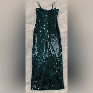 Runaway Teal Sequin Dress